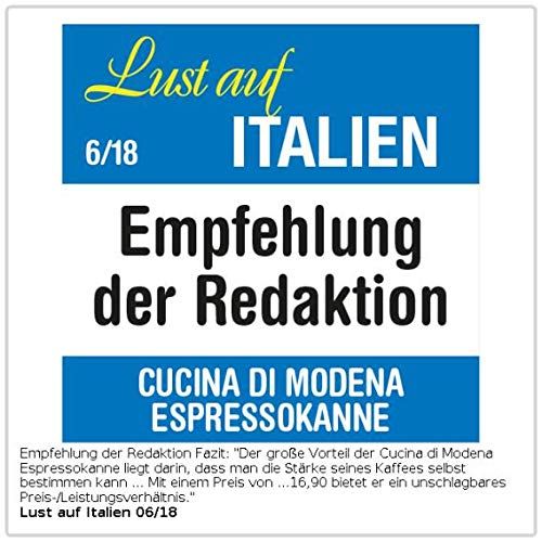  Cucina di Modena Espressomaschine: Edelstahl-Espressokocher fuer 6 Tassen, fuer Induktion, Gas, Ceran (Espressomaker)