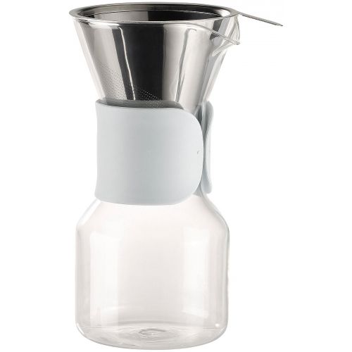  Cucina di Modena Edelstahlfilter Kaffee: Glas-Kaffeebereiter mit Edelstahl-Filter (Glaskaraffe)