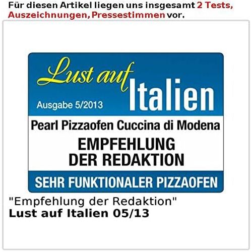  Cucina di Modena Pizzadom: Pizzaofen mit echter Terrakotta-Haube fuer 4 Personen (Mini Pizza Stein Ofen)