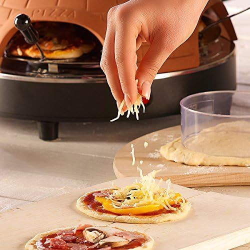  Cucina di Modena Pizzadom: Pizzaofen mit echter Terrakotta-Haube fuer 4 Personen (Mini Pizza Stein Ofen)