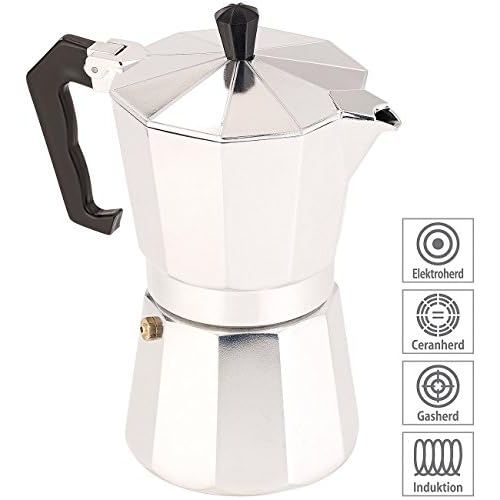  Cucina di Modena Kaffeekocher: Espressokocher fuer 6 Tassen, fuer Induktions-Herde geeignet, 300 ml (Manuelle Espresso Maschinen)