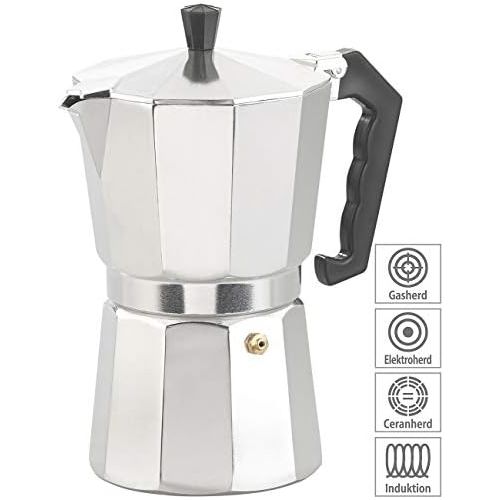  Cucina di Modena Espresso-Kanne: Espresso-Kocher fuer 9 Tassen, 400 ml, fuer Gas- & Eletroherde geeignet (Mokka-Kaffeekanne)