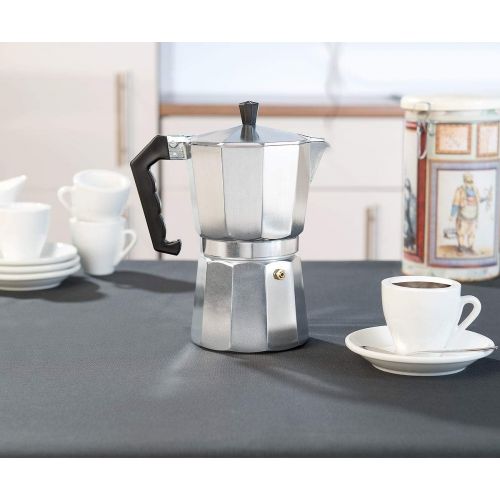  Cucina di Modena Espresso-Kanne: Espresso-Kocher fuer 9 Tassen, 400 ml, fuer Gas- & Eletroherde geeignet (Mokka-Kaffeekanne)