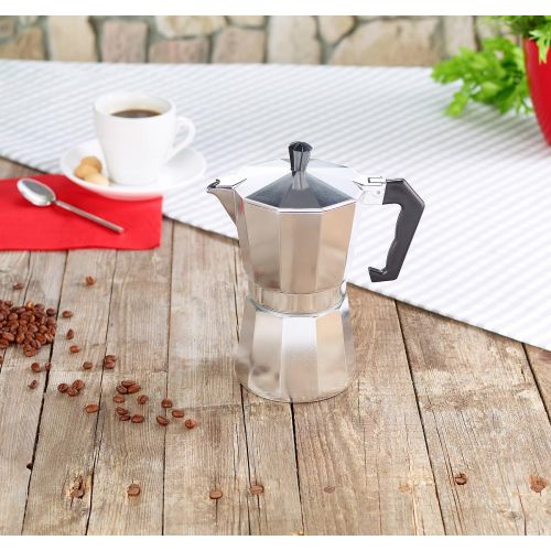  [아마존베스트]Cucina di Modena Espresso Maker Espresso maker for 6cupsfor gas, electric and glass-ceramic field (espresso maker for stoves).