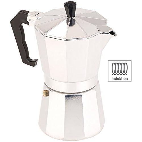  [아마존베스트]Cucina di Modena Espresso pot: espresso maker for 6 cups, suitable for induction cookers, 300 ml (Espresso induction).