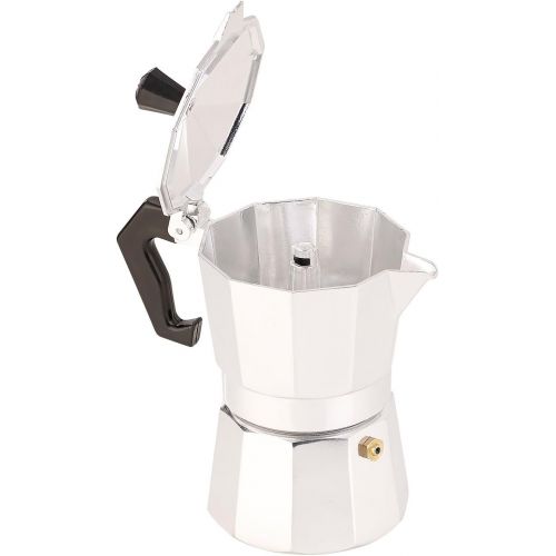  [아마존베스트]Cucina di Modena Coffee maker: espresso maker for 3 cups, gas, electric and glass ceramic stove, 150 ml (espresso cooker).