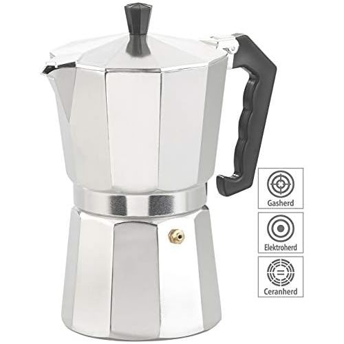  [아마존베스트]Cucina di Modena Coffee maker: espresso maker for 9 cups, 400 ml, suitable for gas and electric hobs (outdoor espresso maker).