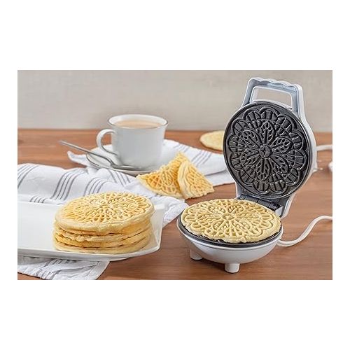  Mini Electric Pizzelle Maker - Makes One Personal Tiny Sized 4