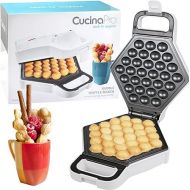 Bubble Waffle Maker- Electric Nonstick Hong Kong Egg Waffler Iron Griddle w Ready Indicator Light- Ready in under 5 Mins w Recipe Guide- Make Homemade Ice Cream Cones- Birthday Breakfast, Dessert Gift