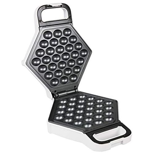  [아마존베스트]CucinaPro Bubble Waffle Maker- Electric Non stick Hong Kong Egg Waffler Iron Griddle (White)- Ready in under 5 Minutes