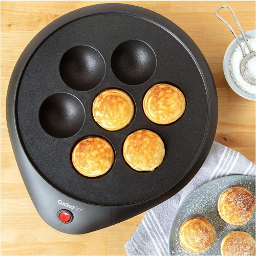  [아마존베스트]CucinaPro Takoyaki Pan and Ebelskiver Maker - Electric Non-stick Baker for Octopus Balls, Aebleskivers, Donut Holes and Cake Pops