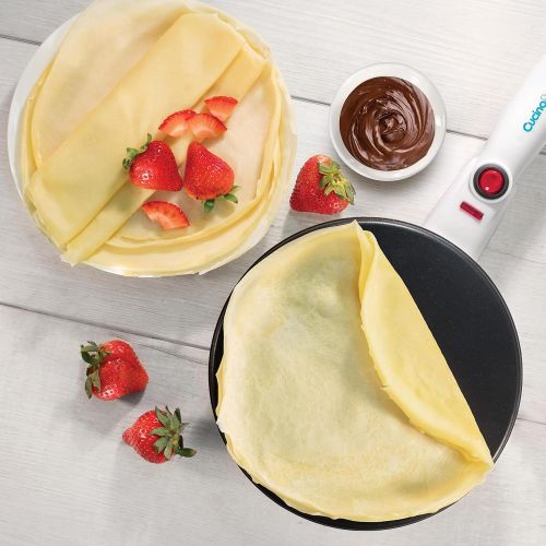  [아마존베스트]CucinaPro Cordless Crepe Maker (1447) - FREE Recipe Guide, Non-Stick Dipping Plate plus Electric Base and Spatula