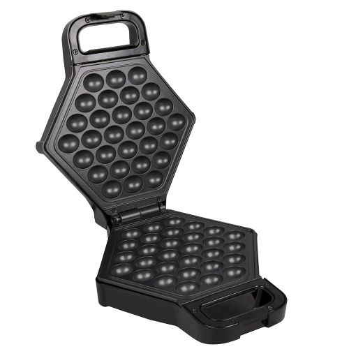  [아마존베스트]CucinaPro Bubble Waffle Maker- Electric Non stick Hong Kong Egg Waffler Iron Griddle - Ready in under 5 Minutes- Free Recipe Guide Included