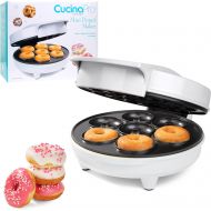 CucinaPro Mini Donut Maker - Electric Non-Stick Surface Makes 7 Small Doughnuts, Decorate or Ice Your Own for Kid Friendly Dessert or Snack - The Unique Gift or Baking Activity for
