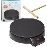 CucinaPro 12 Griddle & Crepe Maker, Non-Stick Electric Crepe Pan with Batter Spreader and Recipe Guide - Dual Use for Blintzes, Eggs, Pancakes and More, Gift for Breakfast
