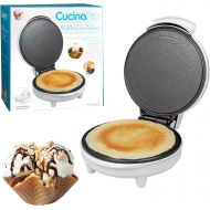 CucinaPro Waffle Cone and Bowl Maker- Includes Shaper Roller and Bowl Press- Homemade Ice Cream Cone Iron Machine - Special Birthday Treat, Gift Giving or Entertaining Fun