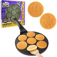 CucinaPro Fantasy Friends Mini Pancake Pan-Make 7 Unique Flapjacks Featuring a Princess Prince Fairy Castle & More, Nonstick Griddle for Breakfast Magic & Easy Cleanup-Fun Gift for Kids & Ad