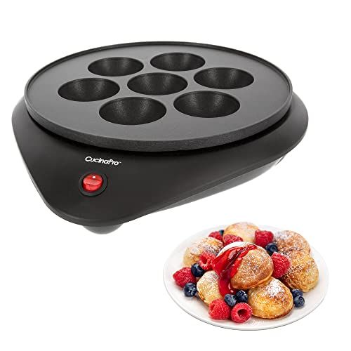  [아마존베스트]CucinaPro Takoyaki Pan and Ebelskiver Maker - Electric Non-stick Baker for Octopus Balls, Aebleskivers, Donut Holes and Cake Pops