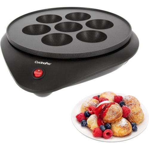  [아마존베스트]CucinaPro Takoyaki Pan and Ebelskiver Maker - Electric Non-stick Baker for Octopus Balls, Aebleskivers, Donut Holes and Cake Pops