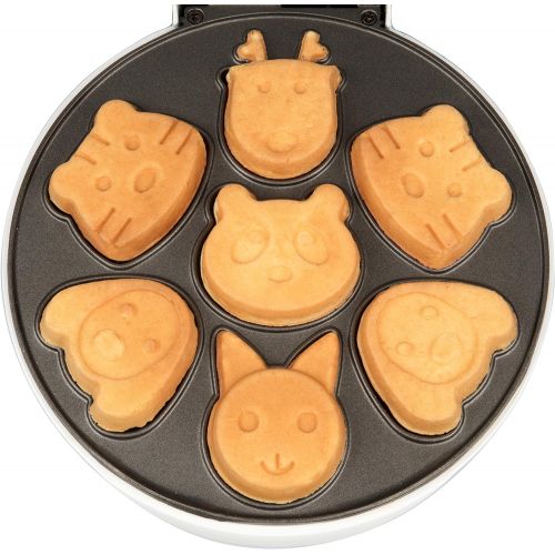  [아마존베스트]CucinaPro Animal Mini Waffle Maker- Makes 7 Fun, Different Shaped Pancakes Including a Cat, Dog, Reindeer & More - Electric Non-stick Waffler, Fun Gift