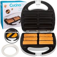 [아마존베스트]CucinaPro Empanada and Churro Maker Machine- Cooker w 4 Removable Plates- Easier than Empanada Press or Churro Press- Includes Dough Cutting Circle for Easy Dough Measurement, Fun Gift