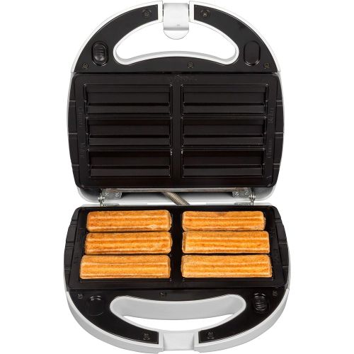  [아마존베스트]CucinaPro Empanada and Churro Maker Machine- Cooker w 4 Removable Plates- Easier than Empanada Press or Churro Press- Includes Dough Cutting Circle for Easy Dough Measurement, Fun Gift