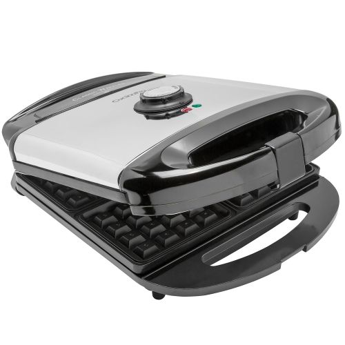  CucinaPro Four Square Waffle Maker- Non-stick Waffler Iron w Adjustable Browning Control- Beeps When Ready