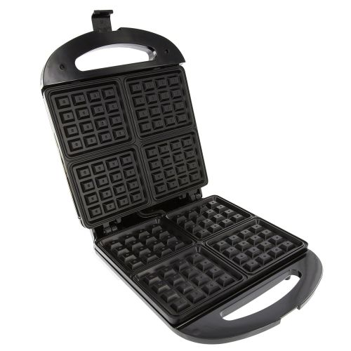  CucinaPro Four Square Waffle Maker- Non-stick Waffler Iron w Adjustable Browning Control- Beeps When Ready