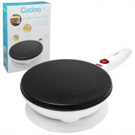 /CucinaPro Cordless Crepe Maker with Recipe Guide - 1447, 100% Non-Stick Surface