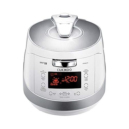  Cuckoo CRP-HS0657F 6 Cup Pressure Rice Cooker, 110V, White