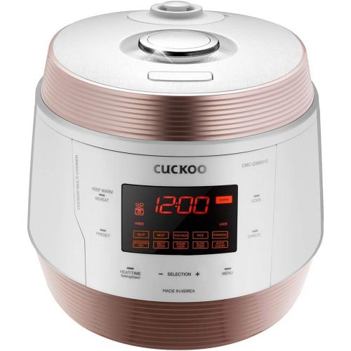  Cuckoo 8 in 1 Multi Pressure cooker (Pressure Cooker, Slow Cooker, Rice Cooker, Browning Fry, Steamer, Warmer, Yogurt Maker, Soup Maker) Stainless Steel, Made in Korea, White, CMC-