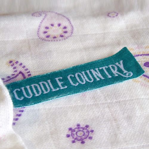  Cuddle Country Muslin Swaddle Blankets for Newborn Baby Girls | Unique Pink Floral Paisley Design with Woodland Creatures incl. Fox, Bear, Bunny Rabbit | Mix-Pack with Both Cotton and Bamboo | XL