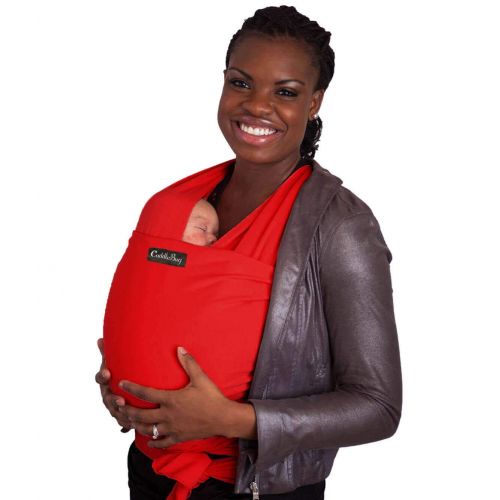  9-in-1 CuddleBug Baby Wrap Sling + Carrier - Newborns & Toddlers up to 36 lbs - Hands Free - Gentle, Stretch Fabric - Ideal for Baby Showers - One Size Fits All (Red)