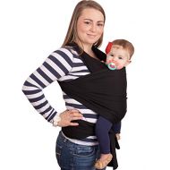 [아마존베스트]Baby Wrap - Ergo Baby Carrier by CuddleBug - Available in 9 Colors - Baby Sling, Baby Wrap Carrier, Nursing Cover and Baby Slings and Wraps for Infants and Newborn (Black)