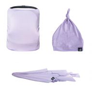 CuddleBug Swaddle Blanket/Multi-Use Cover/Top Knot Hat - The Complete Set (Purple)
