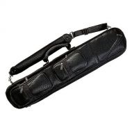 Cue and Case Lucasi LC-3 4 Butt 8 Shaft Black Leatherette Pool Cue Case