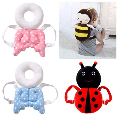  2019 New!Cuekondy Infant Toddler Baby Head Protector Cute Cartoon Animal Adjustable Wings Shoulder Soft Safety Cushion Pads Baby Back Protection (Red, 4-24 Months)