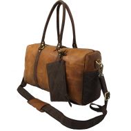 Cuero 20 Inch Real buffalo Leather Large Handmade Travel Luggage Bags in Square Big bag Carry On