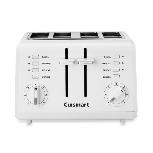  Cuisinart White Compact Cool-Touch 4-Slice Toaster