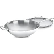 Cuisinart 14-Inch Stir-Fry Pan, Helper Handle and Glass Cover, Chef's Classic Stainless Steel, 726-38H