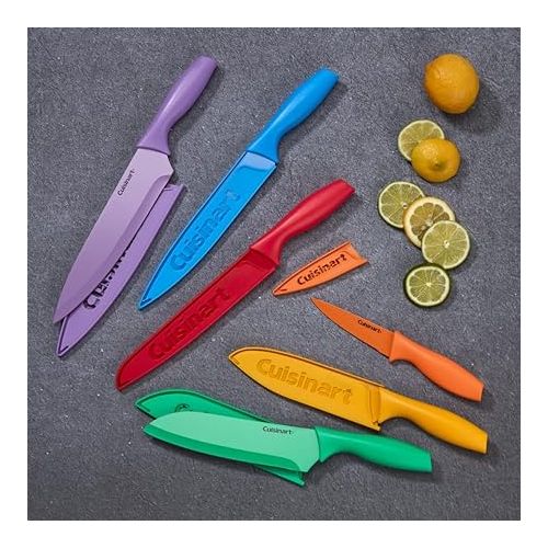  Cuisinart 12-Piece Kitchen Knife Set, Multicolor Advantage Cutlery, C55-01-12PCKS