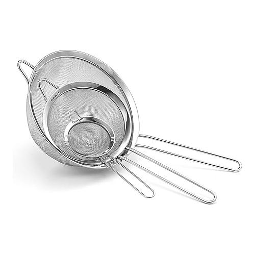  Cuisinart Mesh Strainers, 3 Count (Pack of 1) Set, CTG-00-3MS Silver