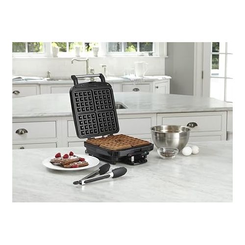  Cuisinart 4-Slice Belgian Waffle Maker, Stainless Steel/Black, WAF-150P1