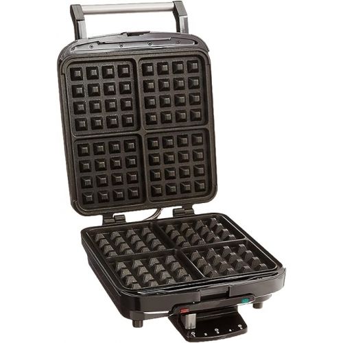  Cuisinart 4-Slice Belgian Waffle Maker, Stainless Steel/Black, WAF-150P1