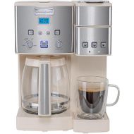 Single Serve + 12 Cup Coffee Maker, Offers 3-Sizes: 6-Ounces, 8-Ounces and 10-Ounces, Cream, SS-15P1CRM