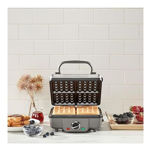  Cuisinart WAF-300P1 Belgian Waffle Maker with Pancake Plates, Brushed Stainless