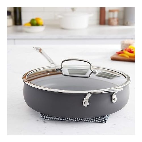  Cuisinart Contour Hard Anodized 5-Quart Saute Pan with Helper Handle and Cover