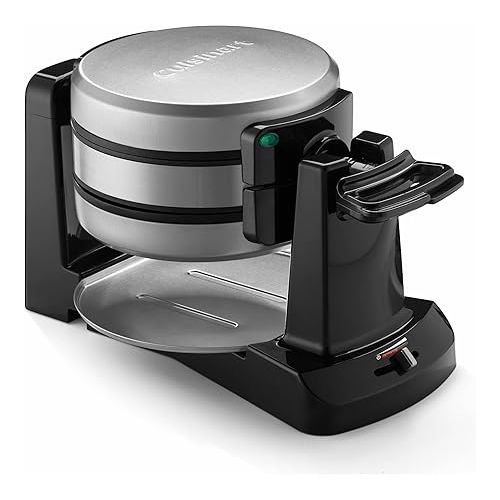  Cuisinart WAF-F40 Double Flip Belgian Waffle Maker with 8-Inch Nylon Flipper Tongs Bundle (2 Items)