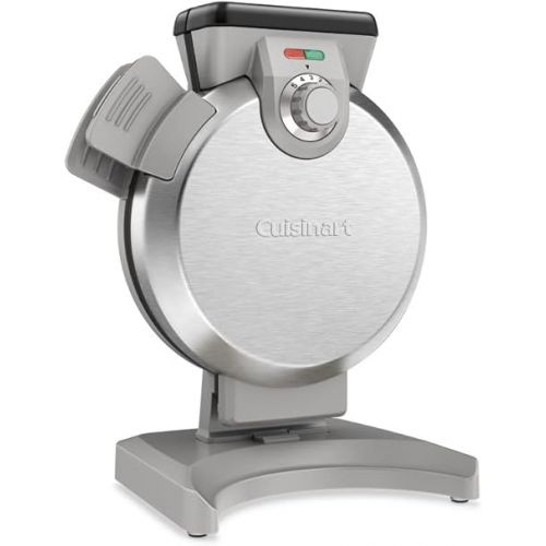  Cuisinart Mini Belgian Waffle Maker, Vertical Mini Waffle Iron, Silver, WAF-V100P1