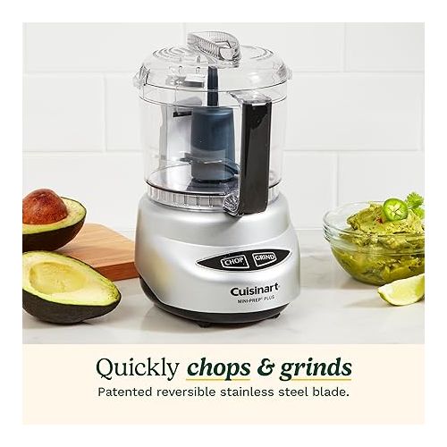 Cuisinart Food Processor, Mini-Prep 3 Cup, 24 oz, Brushed Chrome and Nickel, DLC-2ABC